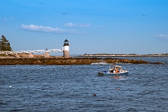 Old Lobsterboat by Marshall Point Lighthouse in Maine